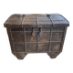 Large Indian chest on wheels early 20th century