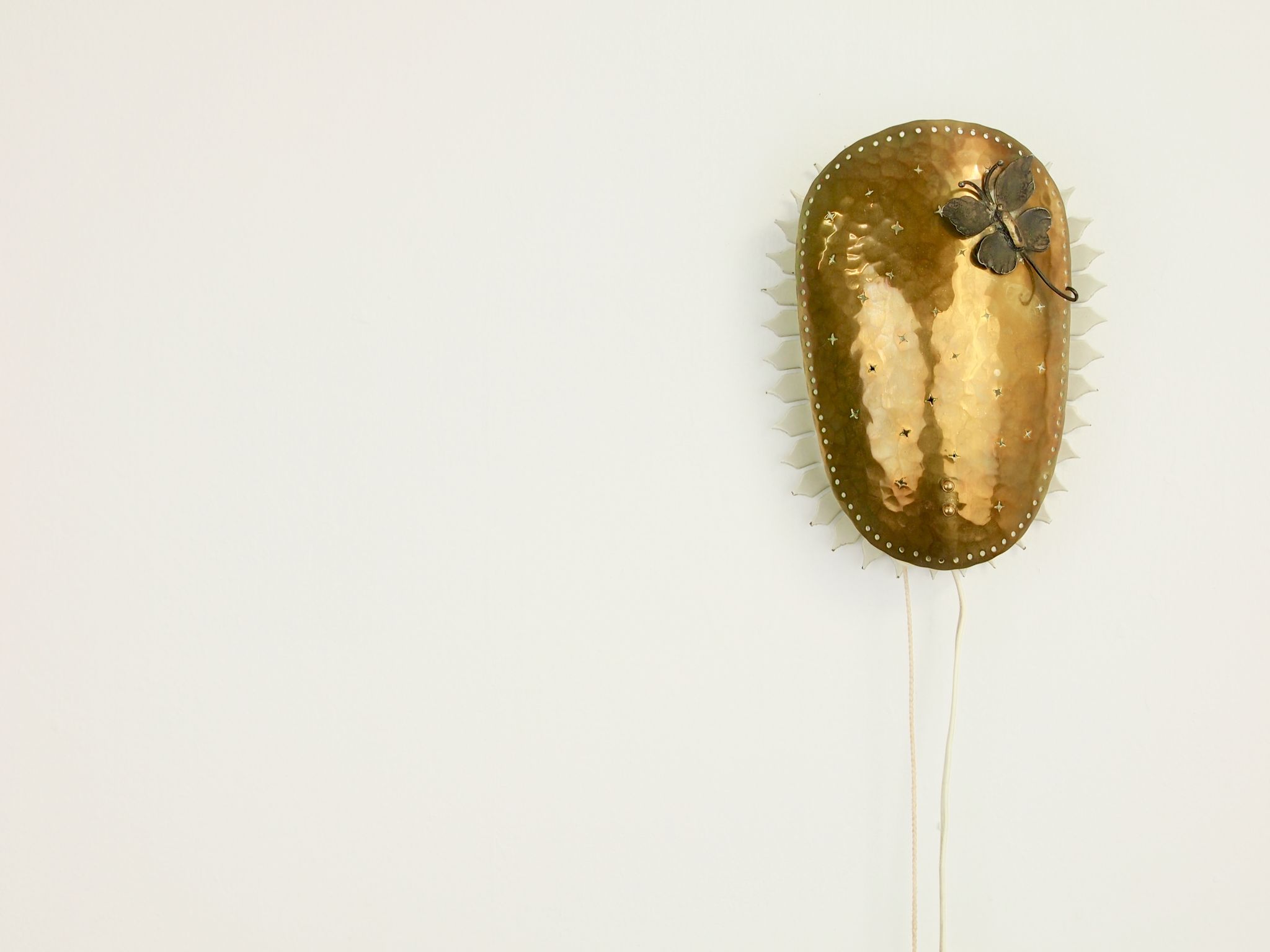 Mid century brass wall sconce