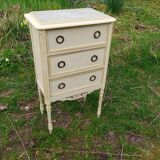 Antique Louis XVI style chest of drawers with marble top