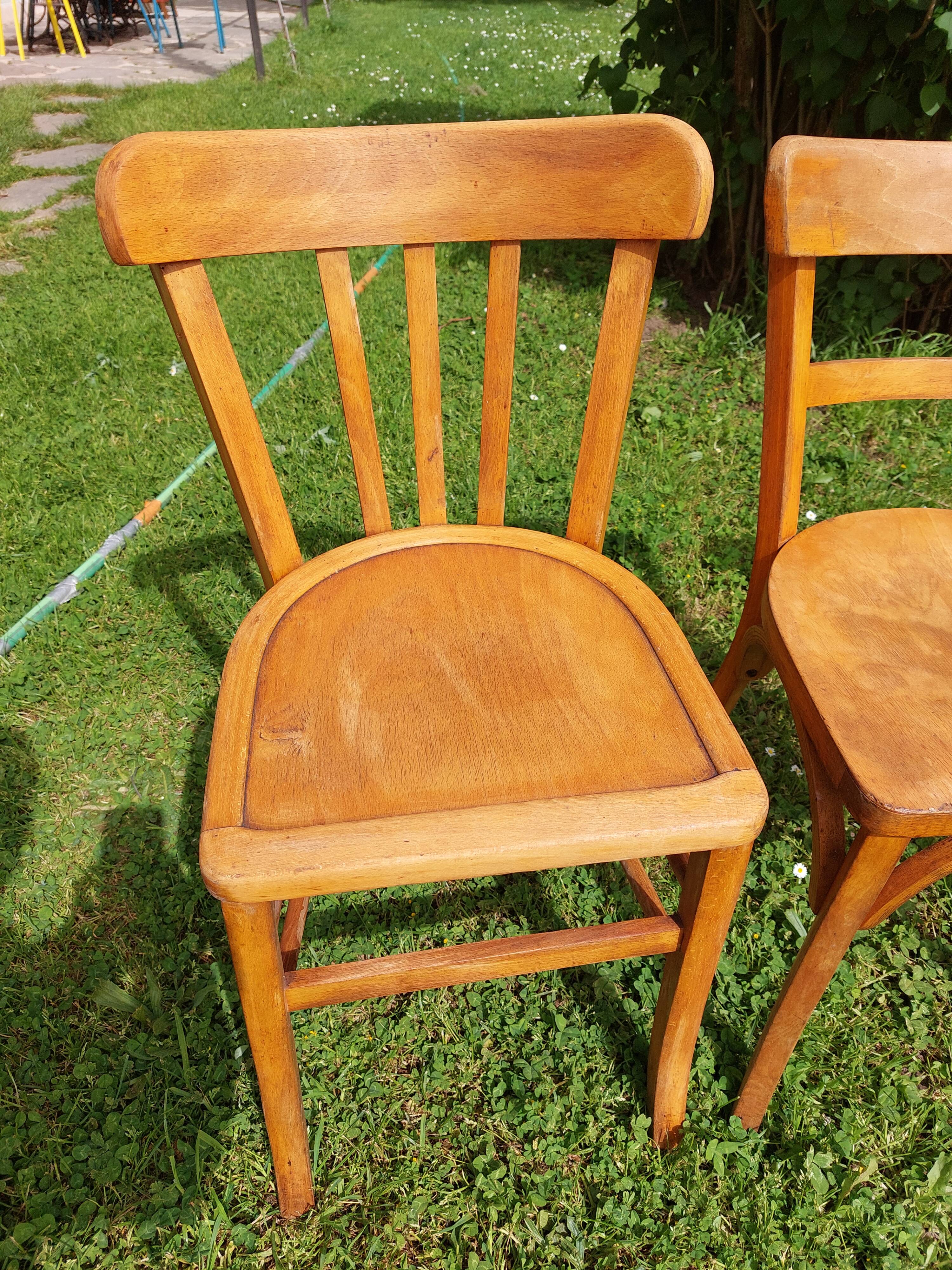 6 sanded bistro chairs