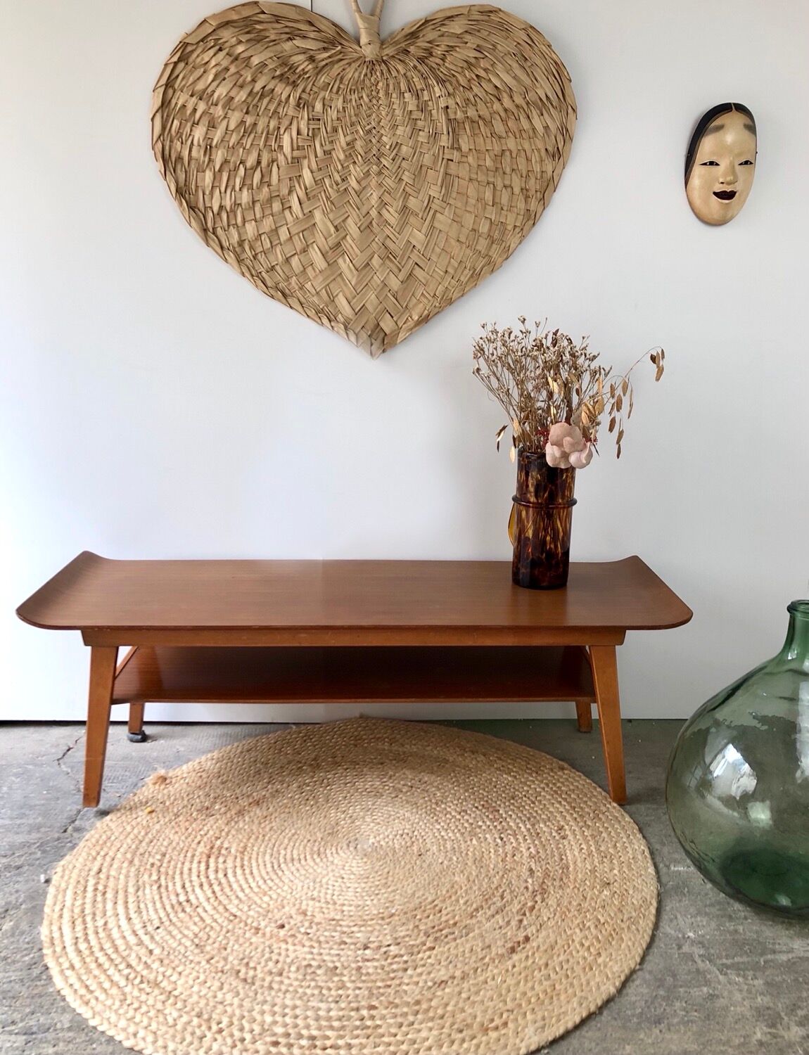 Scandinavian coffee table curved edges