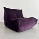 Purple "Togo" armchair by Michel Ducaroy