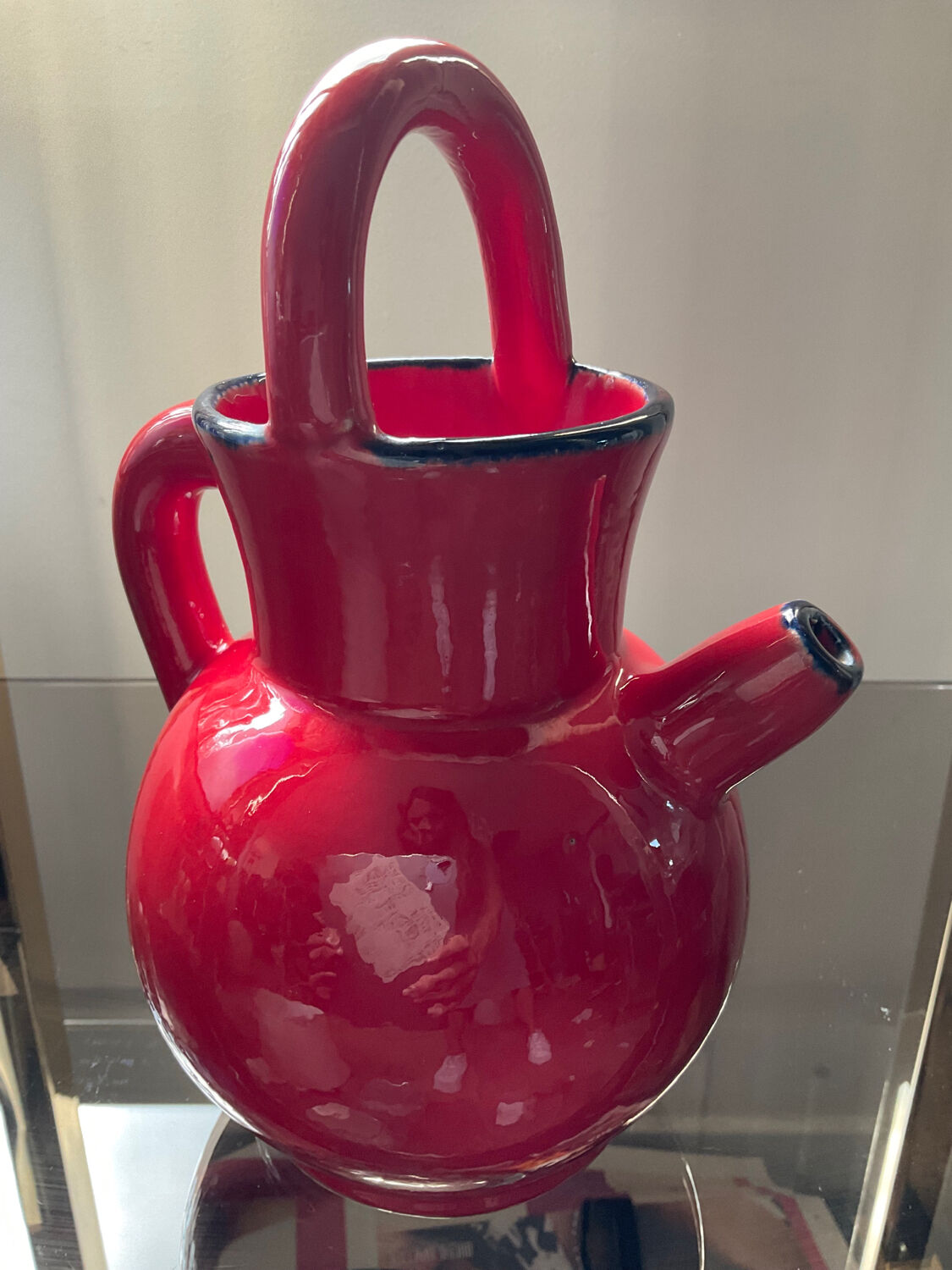 Pichet vintage en céramique émaillée