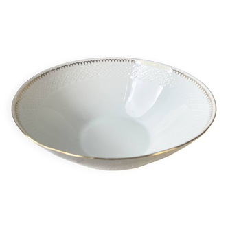 BAVARIA white and gold porcelain salad bowl, "Annabell" model