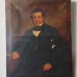 Huile sur toile portrait d'un homme ecole anglaise XIXème