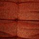 Togo set of armchair and pouf in crimson tweed