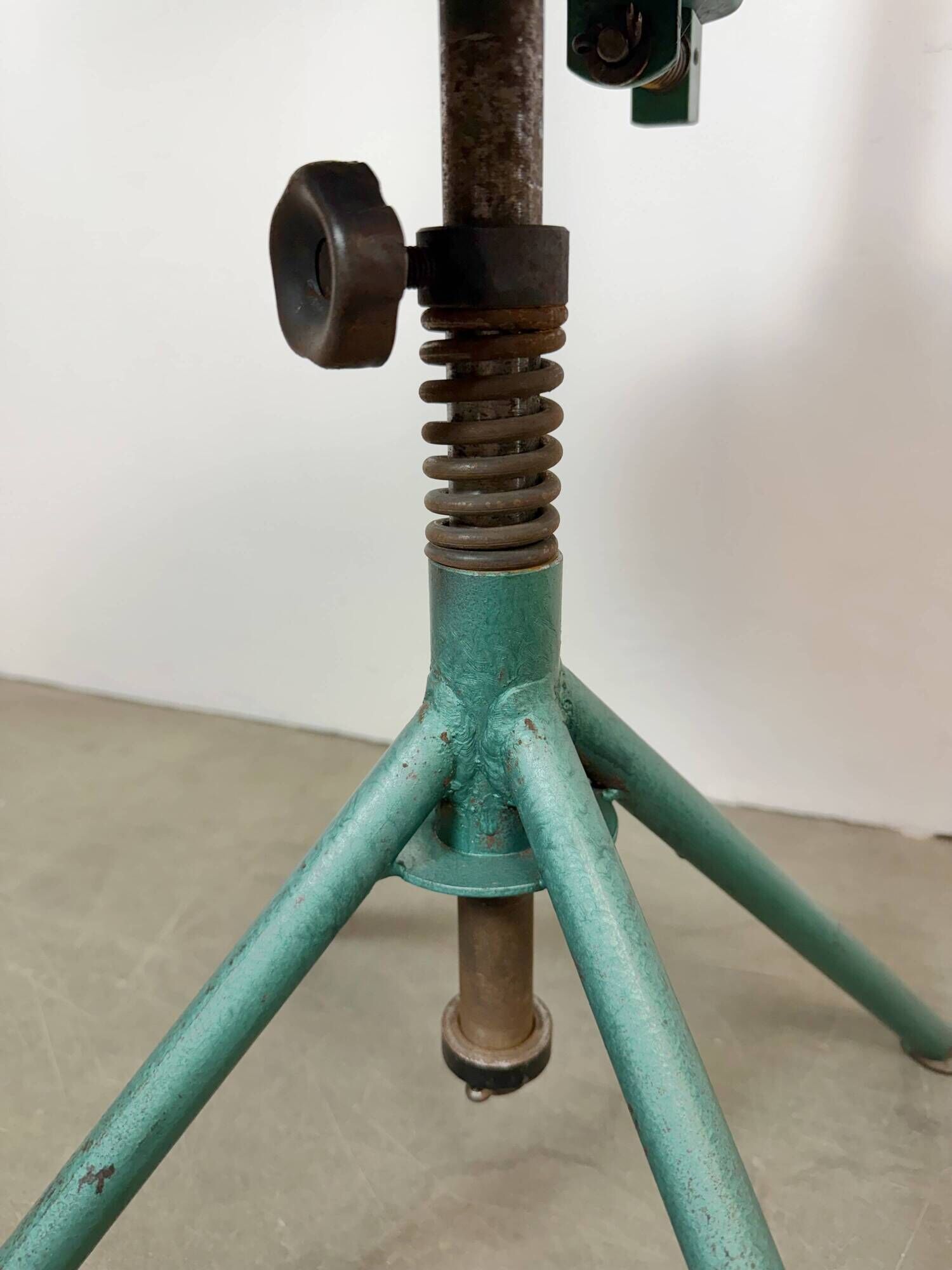Dark Green Industrial Workshop Chair, 1950s