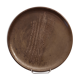 Plat en grès pyrité signé vintage 1970