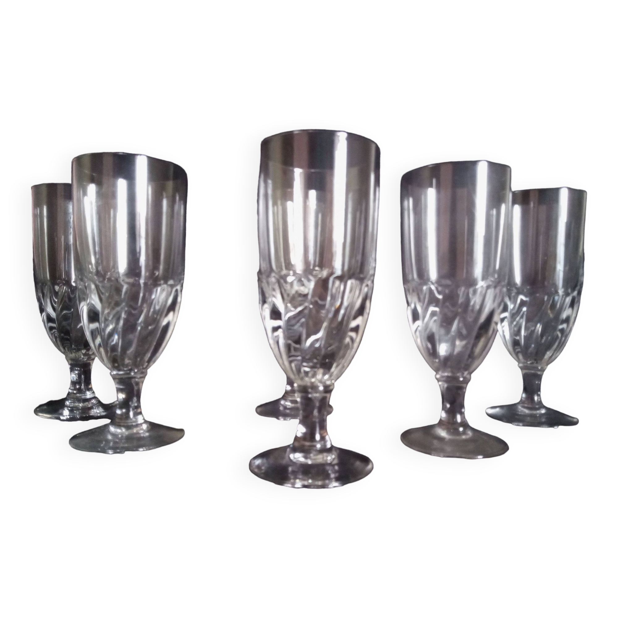 Set of 6 large absinthe glasses, h - 18 cm.