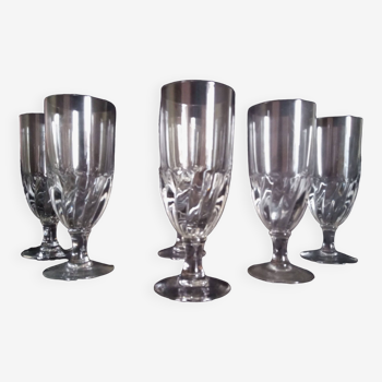 Set of 6 large absinthe glasses, h - 18 cm.