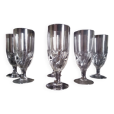 Lot de 6 grands verres à absinthe, h - 18 cm.