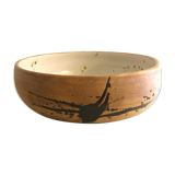 Saladier or serving dish in enamelled sandstone La Poterie de la Colombe