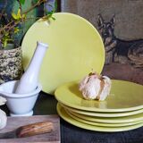 Six vintage Czech ceramic dessert plates