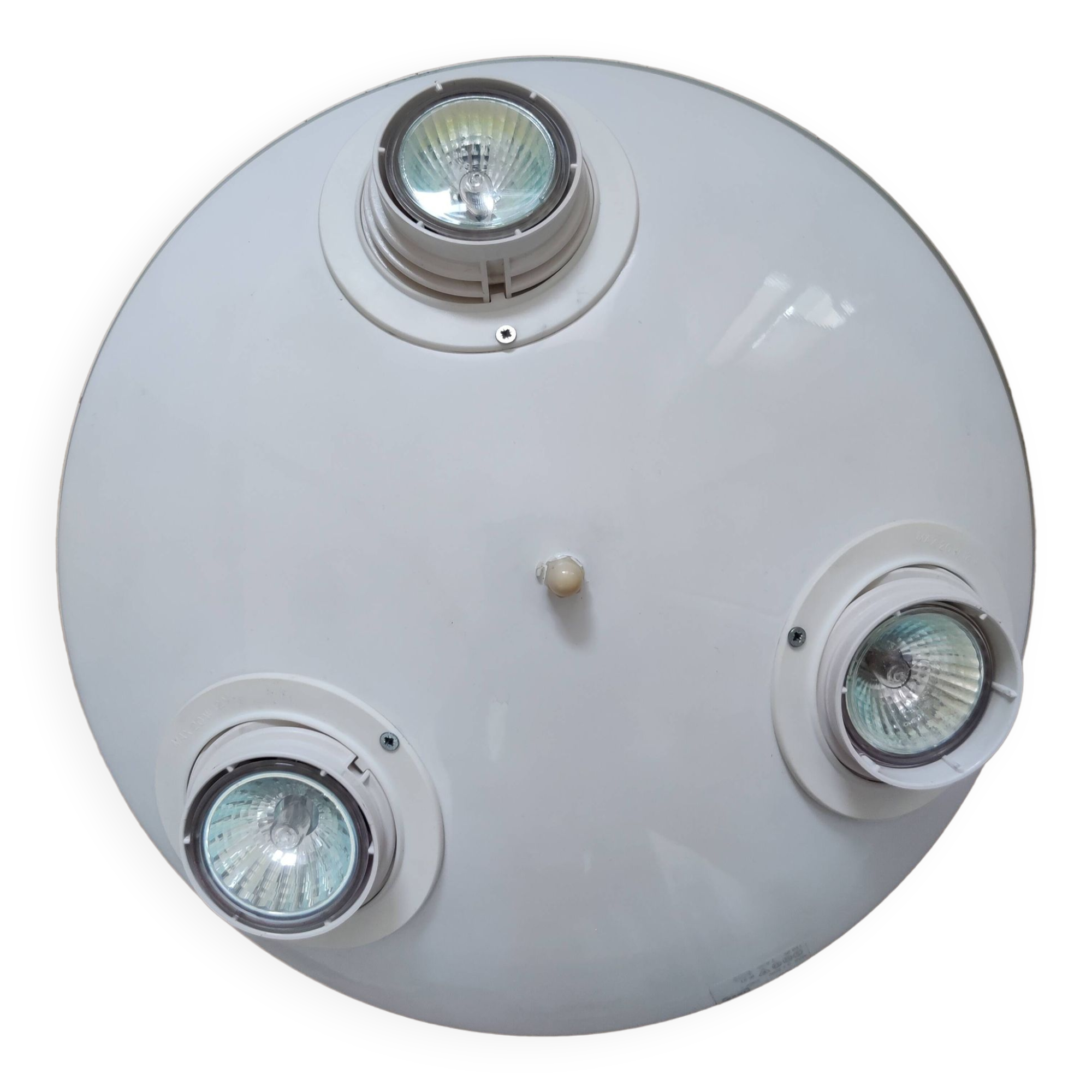 White Ikea vintage ceiling light with 3 adjustable spotlights, 90s