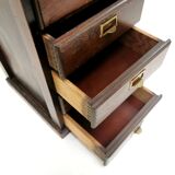 Vintage British bank of eight drawers filing cabinet