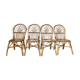 4 chaises en rotin vintage