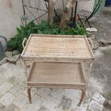Rattan side table