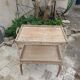 Rattan side table
