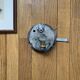 Vintage round wall light fixture in glass, 19 cm.