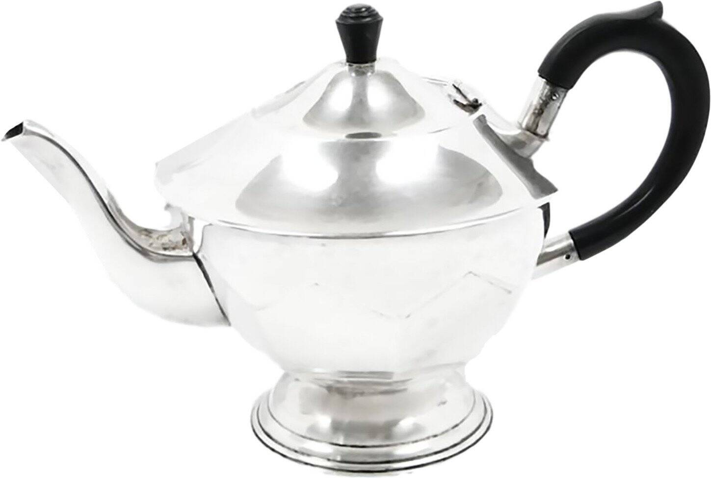 Plated brass coffee pot from Christofle, France, 1930s