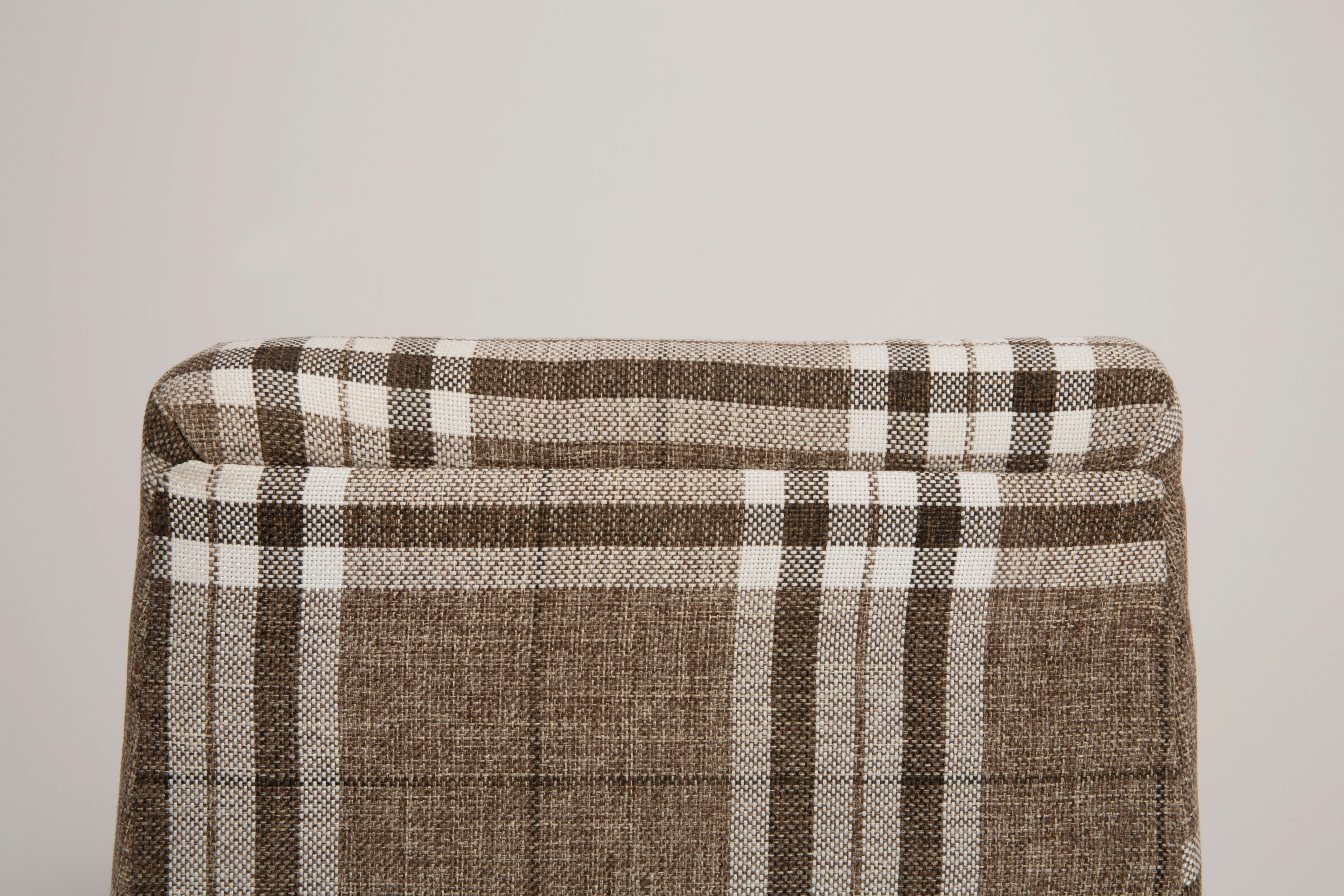 Beige checked fabric armchair, type 300-227, Europe, 1960s