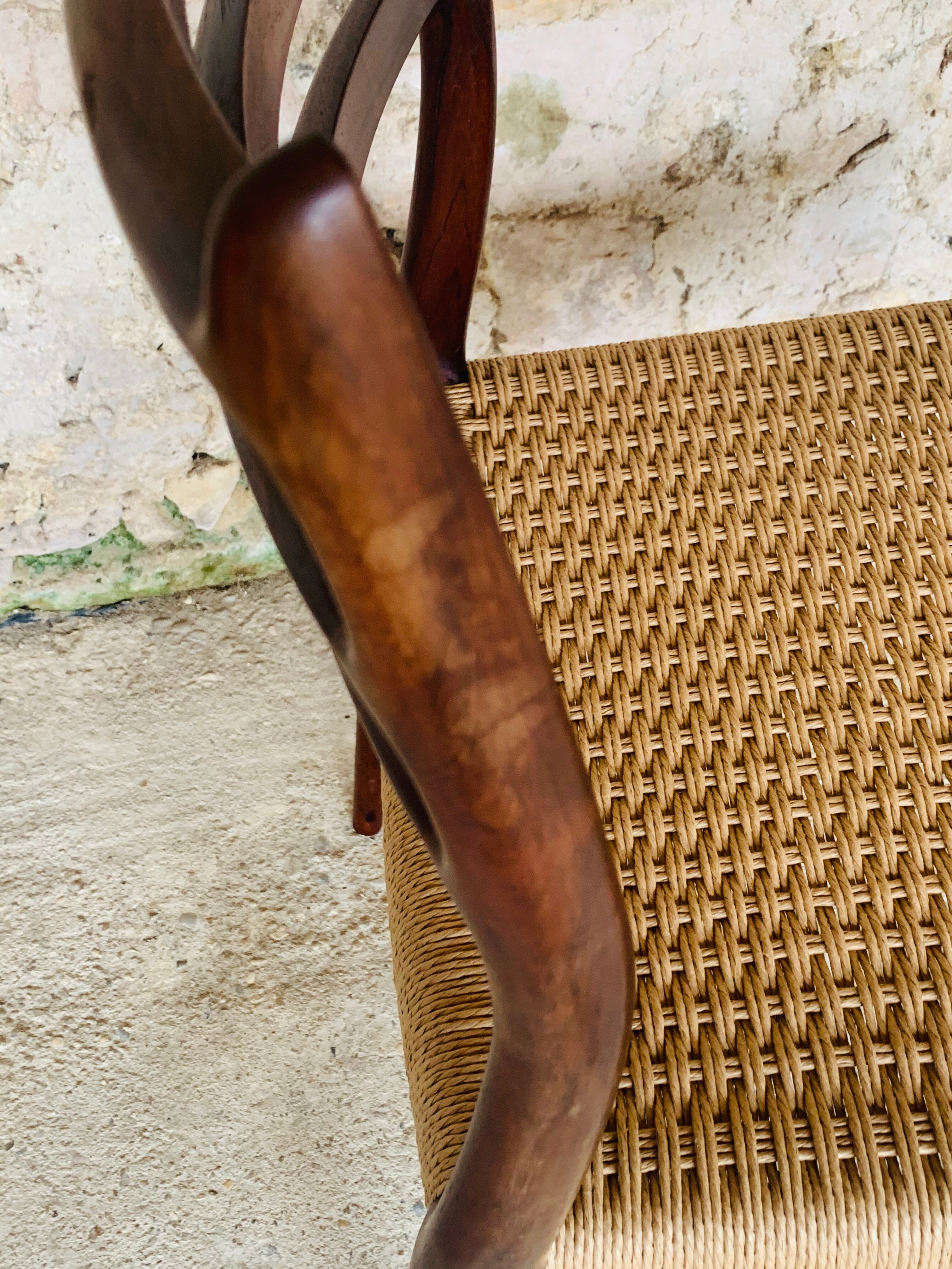 First edition rosewood model 78 dining chairs by Niels Moller, 1962-1970, Set of 6.