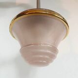 Pink glass pendant light