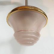 Pink glass pendant light
