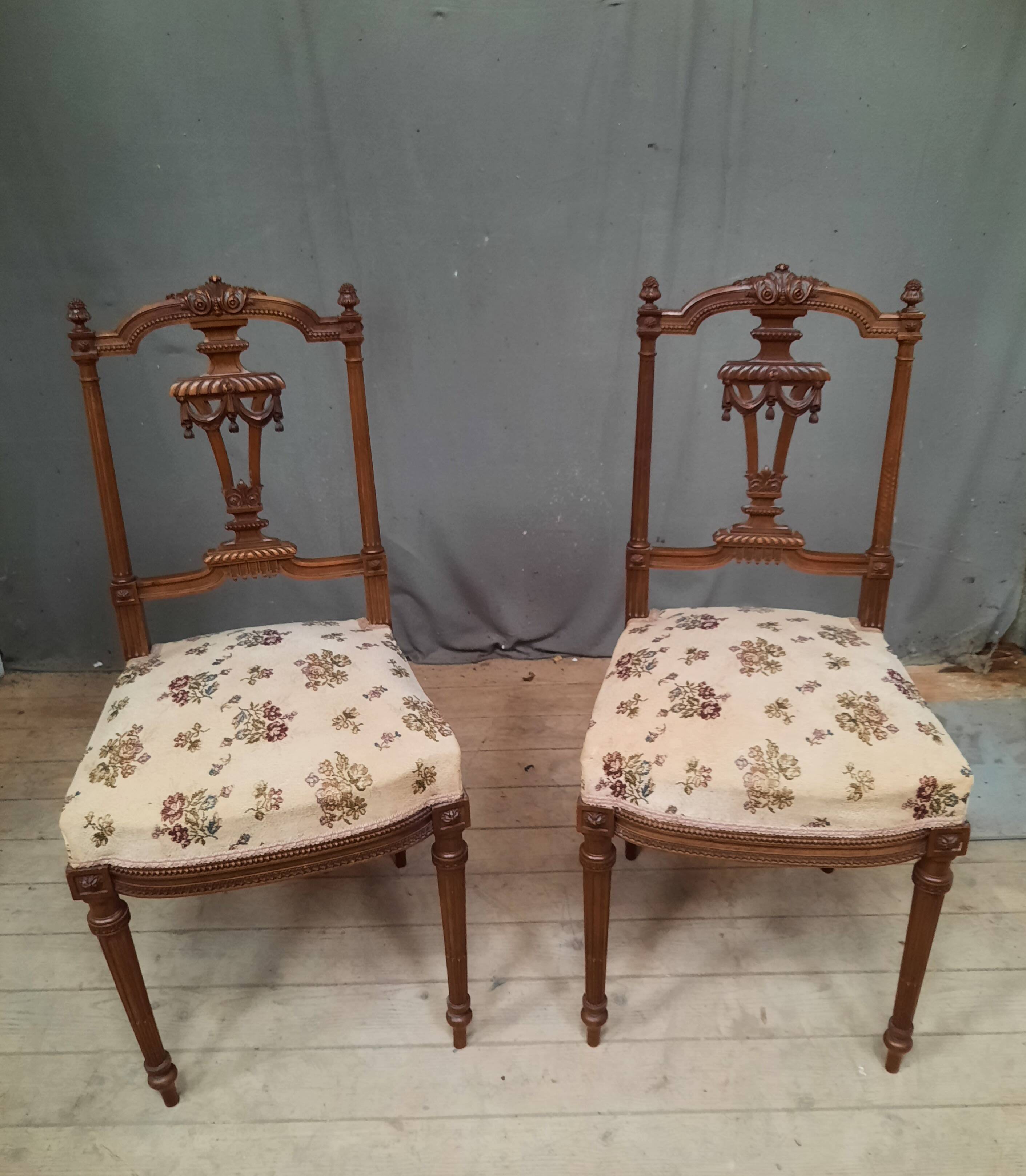 Pair of finely carved chairs