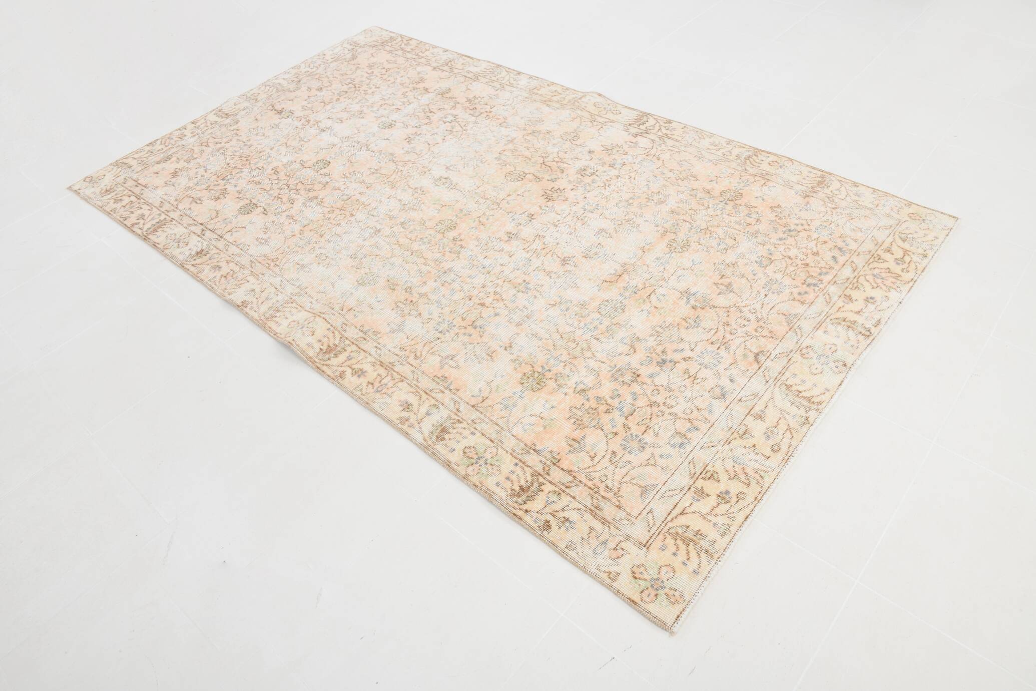 5x9 Peach Orange Turkish Rug, 154x26Cm