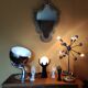 Lampe spoutnik chromée vintage