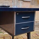 Strafor industrial metal desk, 1960s