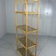 Rattan & smoked glass display rack 1970’s