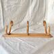 Old Thonet wall coat rack in bent wood - 3 hooks