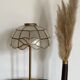 Table lamp with a vintage mother-of-pearl lampshade set