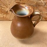 Ancien pichet keraluc grès marron beige made in france vintage