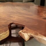 Coffee table "Dark Aronde" Tamarin and massive ebony