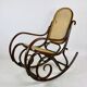 Chaise berçante vintage marron
