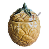Vintage pineapple pattern slip pot