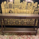 Louis XVI style walnut console table