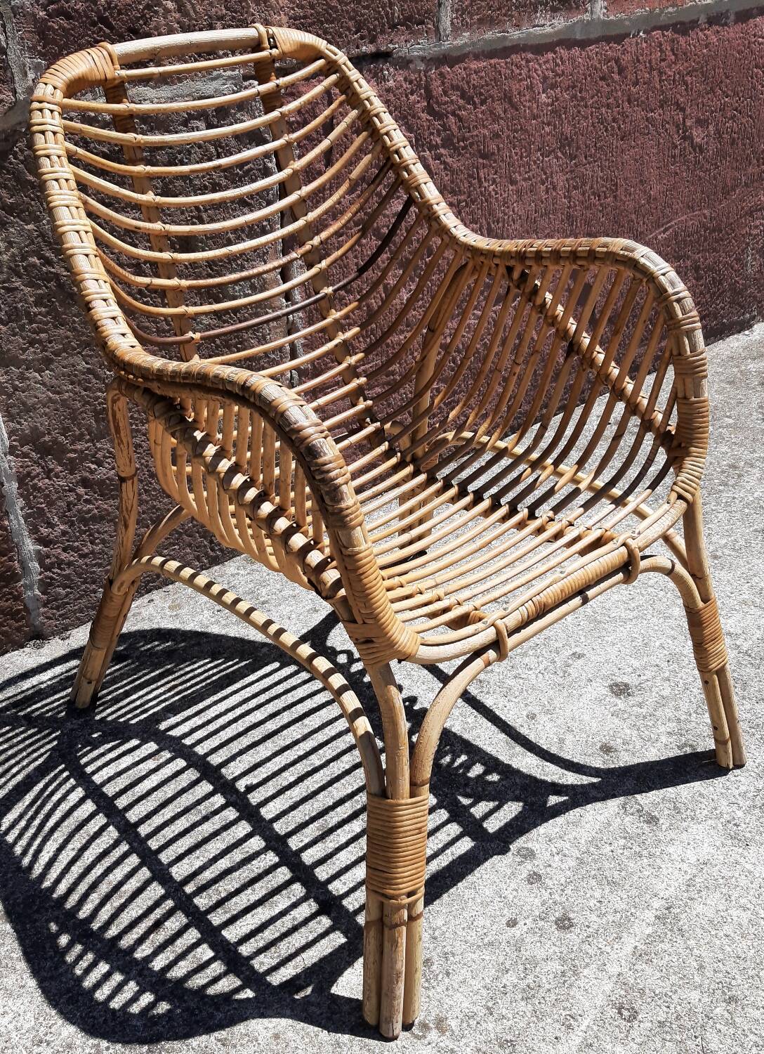 Rattan armchair (60s/70s)