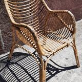 Rattan armchair (60s/70s)