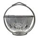 Art Deco sugar bowl, glass, silver-plated brass, Poland, 1920s