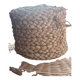 70s pouf in braided rush.