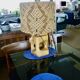 Brutalist lamp and rope 1960