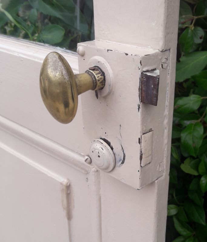Old glazed communication door, 81x224cm