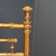 Écran de cheminée en faux bambou doré