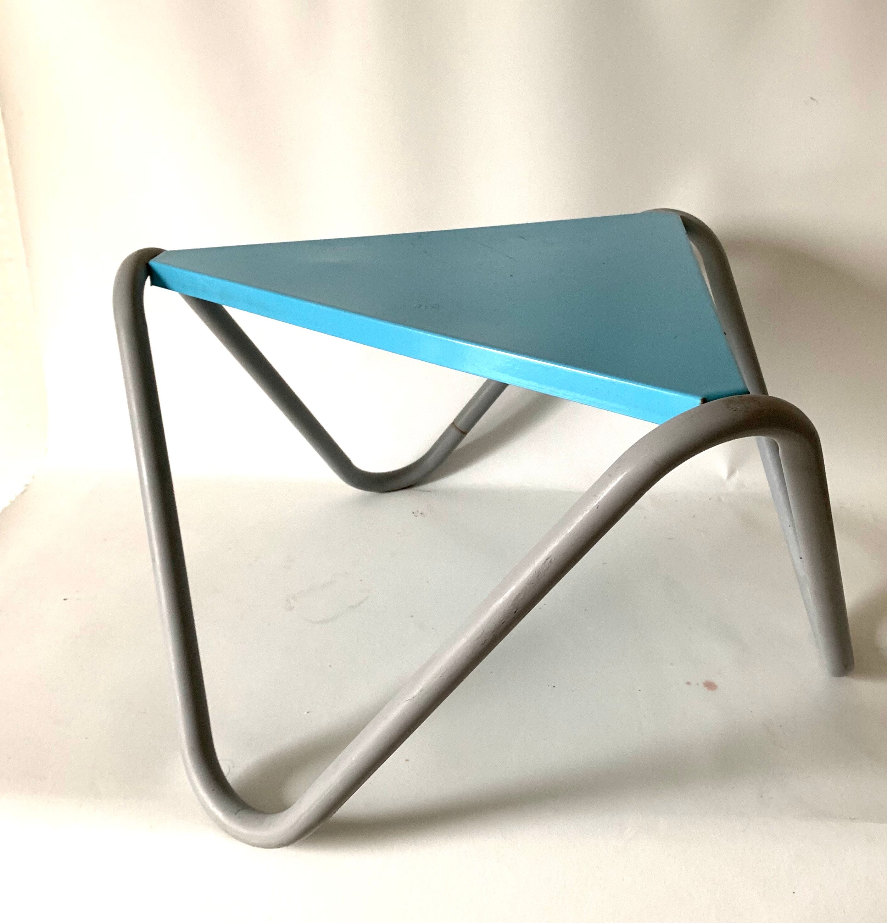 Vintage blue metal coffee table