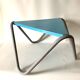 Vintage blue metal coffee table