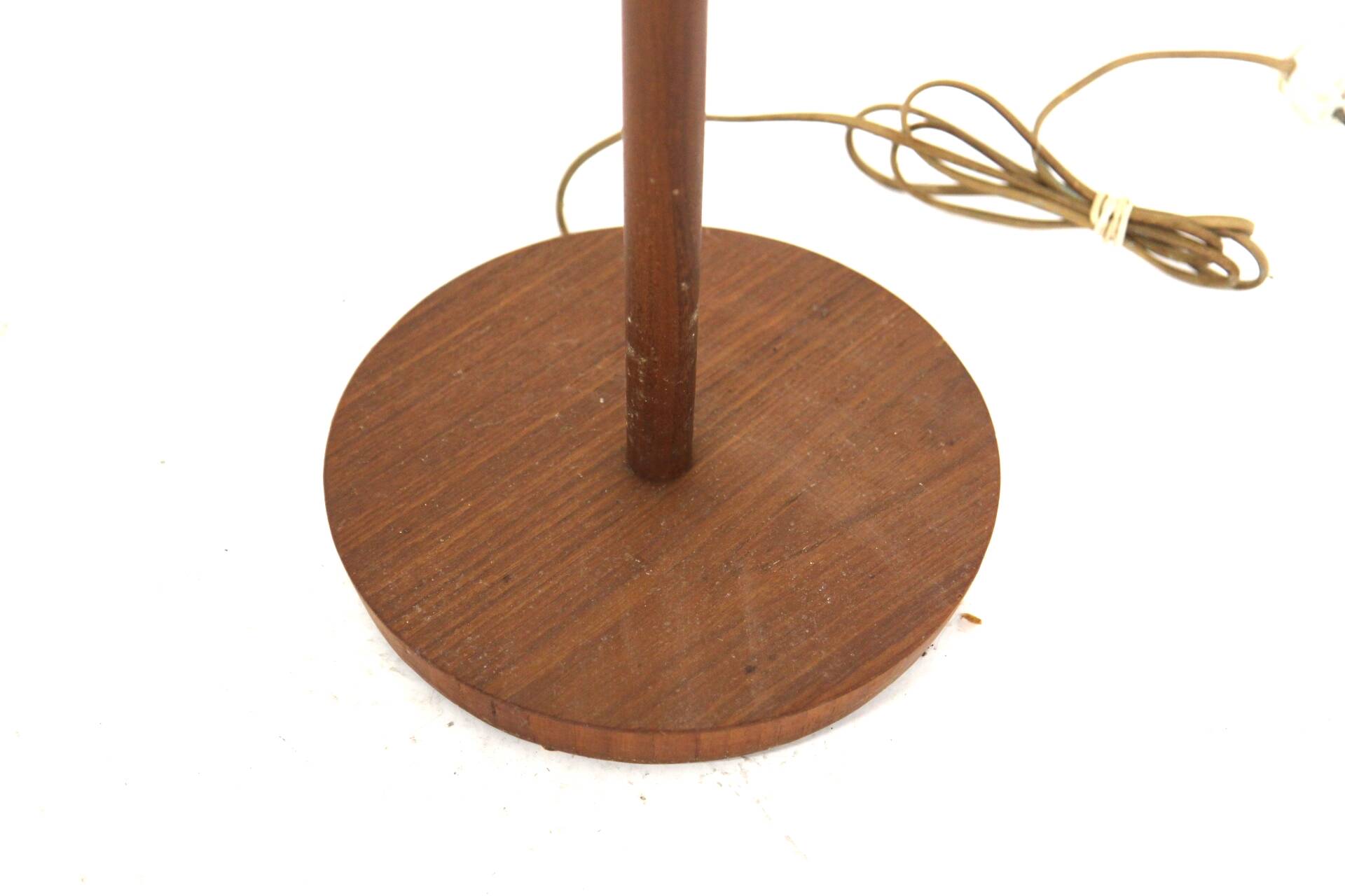 Scandinavian floor lamp in teak and metal, Sweden, 1950